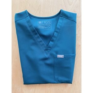 Figs women's  caribbean blue Catarina - One-Pocket Scrub Top - XS